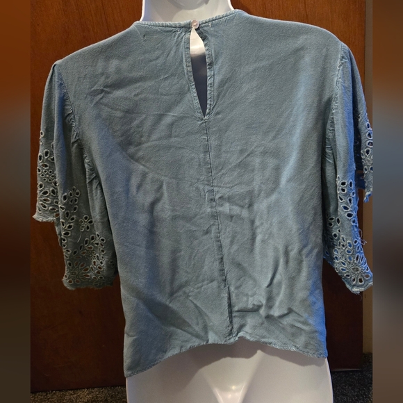 Style Envy soft jean/suede like feminine top szL/M - Picture 5 of 6